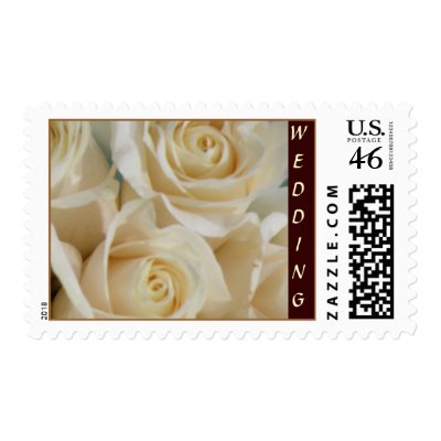 Ivory Rose Wedding Collection Postage Stamp