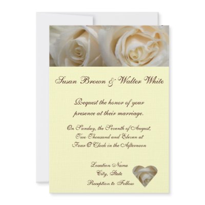Ivory Rose Wedding Invitation