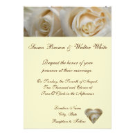 Ivory Rose Wedding Invitation
