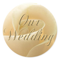 Ivory Rose Wedding Stickers