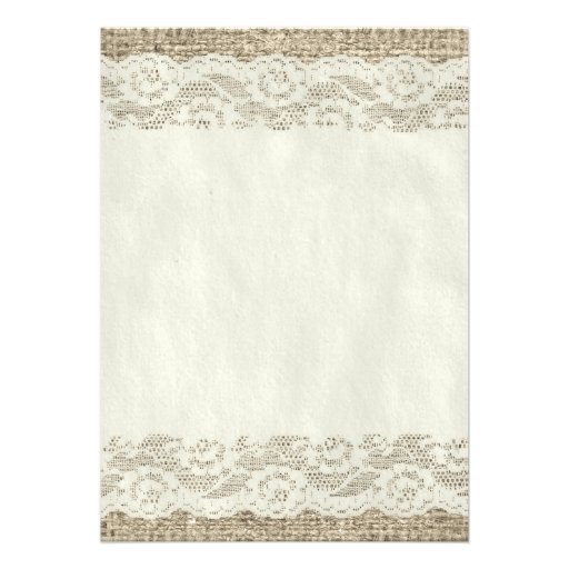 Ivory Rustic Lace Bridal Shower Invitations