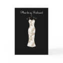 Ivory satin frock, Please be my Bridesmaid cards by tietheknot Ivory satin frock, Please be my Bridesmaid cards