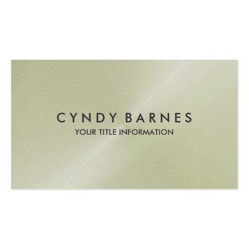 Ivory Sheen Business Card (front side)