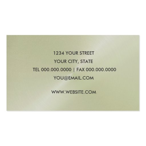 Ivory Sheen Business Card (back side)