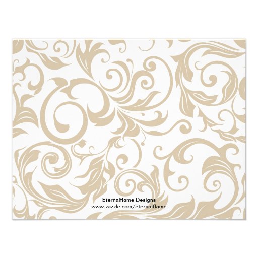 Ivory Swirl Rehearsal Dinner Card with Purple Personalized Invites