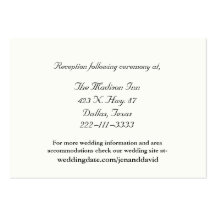 Ivory Wedding enclosure cards Business Card Templates