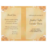 Ivory Wedding Program Ceremony and Wedding Party flyers