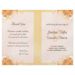 Ivory Wedding Program Ceremony and Wedding Party flyers