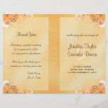 Ivory Wedding Program Ceremony and Wedding Party Full Color Flyer
