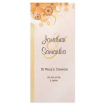 Ivory Wedding Program Ceremony and Wedding Party Rack Card Design