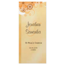 Ivory Wedding Program Ceremony and Wedding Party Rack Card