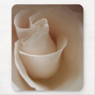 White Rose Bud Mousepad by S.Lynnette