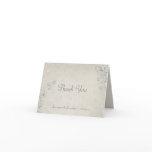 Ivory with White Flowers Thank You Card