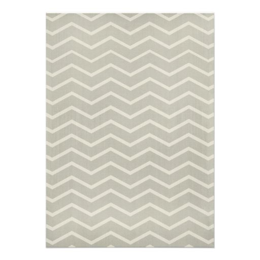 Ivory Zigzag Bridal Shower Invitations