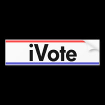 iVote (black) bumper stickers by bumper2bumper iVote (black) bumper stickers