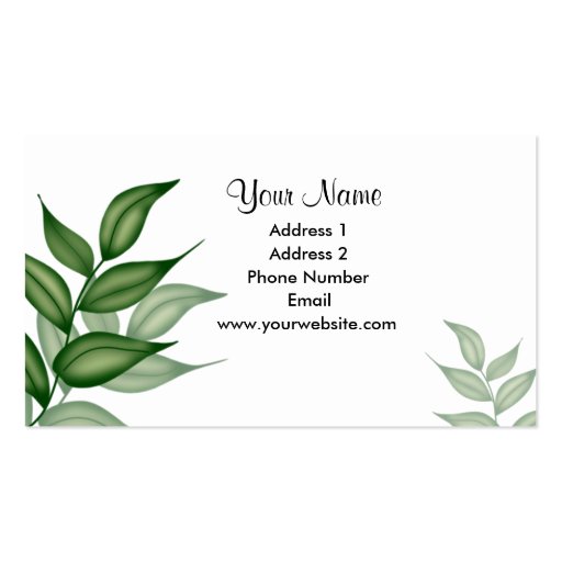 Ivy Leaves Business Cards (front side)