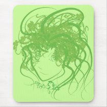 Ivy Medusa Green mousepads by satelliteg Ivy Medusa Green mousepads