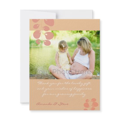 baby shower thank you card