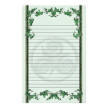 Ivy Triskel Lined Custom Stationery