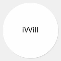 iWill Round Sticker