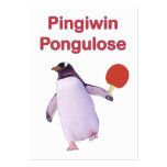 iWin uLose Penguin Ping Pong Business Card