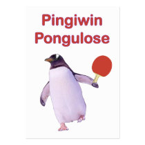 iWin uLose Penguin Ping Pong Business Card