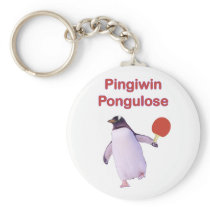 iWin uLose Penguin Ping Pong Key Chain