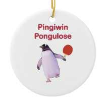 iWin uLose Penguin Ping Pong Ornaments