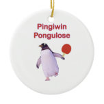 iWin uLose Penguin Ping Pong Ornaments