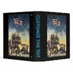 Iwo Jima flag raising color war graphic vintage binders