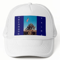 Iwo Jima Memorial UNCOMMON, VALOR hats by burbankpilot Iwo Jima Memorial UNCOMMON, VALOR hats