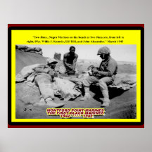 IWO JIMA NEGRO MARINES 1945 POSTERS