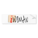 iWOMAN bumper stickers