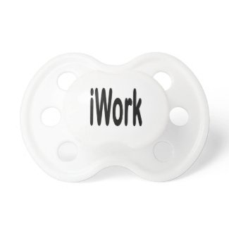 iwork design black text baby pacifiers