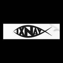 Ixnay on the Ishfay bumper stickers