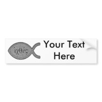 IXOYE Fish - Stone Effect Bumper Stickers