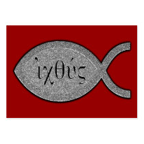 IXOYE Fish - Stone Effect Tract Card / Business Card