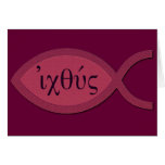 IXOYE Greek Text - Red Parchment cards