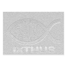 IXTHUS Christian Fish Symbol - Tract Card / Business Cards