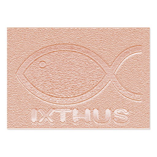 IXTHUS Christian Fish Symbol - Tract Card / Business Card Templates (front side)