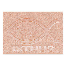 IXTHUS Christian Fish Symbol - Tract Card / Business Card Templates