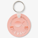 IXTHUS Circular Copper Plaque keychains by ChristianFish IXTHUS Circular Copper Plaque keychains
