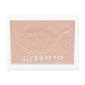 IXTHUS Symbol - Copper Plaque Oblong zazzle_postcard