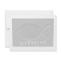 IXTHUS Symbol - Silver Plaque invitations by ChristianFish IXTHUS Symbol - Silver Plaque invitations