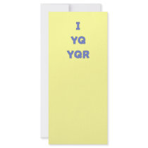 IYQYQR Like You Are Custom Rack Cards