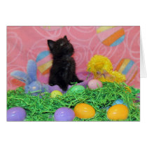 Iz Da Easter Bunny Here Yet Greeting card cards