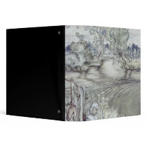 Izaak Walton reclining against a Fence 3 Ring Binder