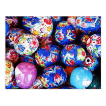 Iznik Design Ceramic Eggs Post Card