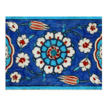 iznik tile postcard