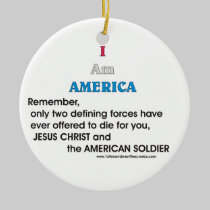 J C and the American soldier ornaments
